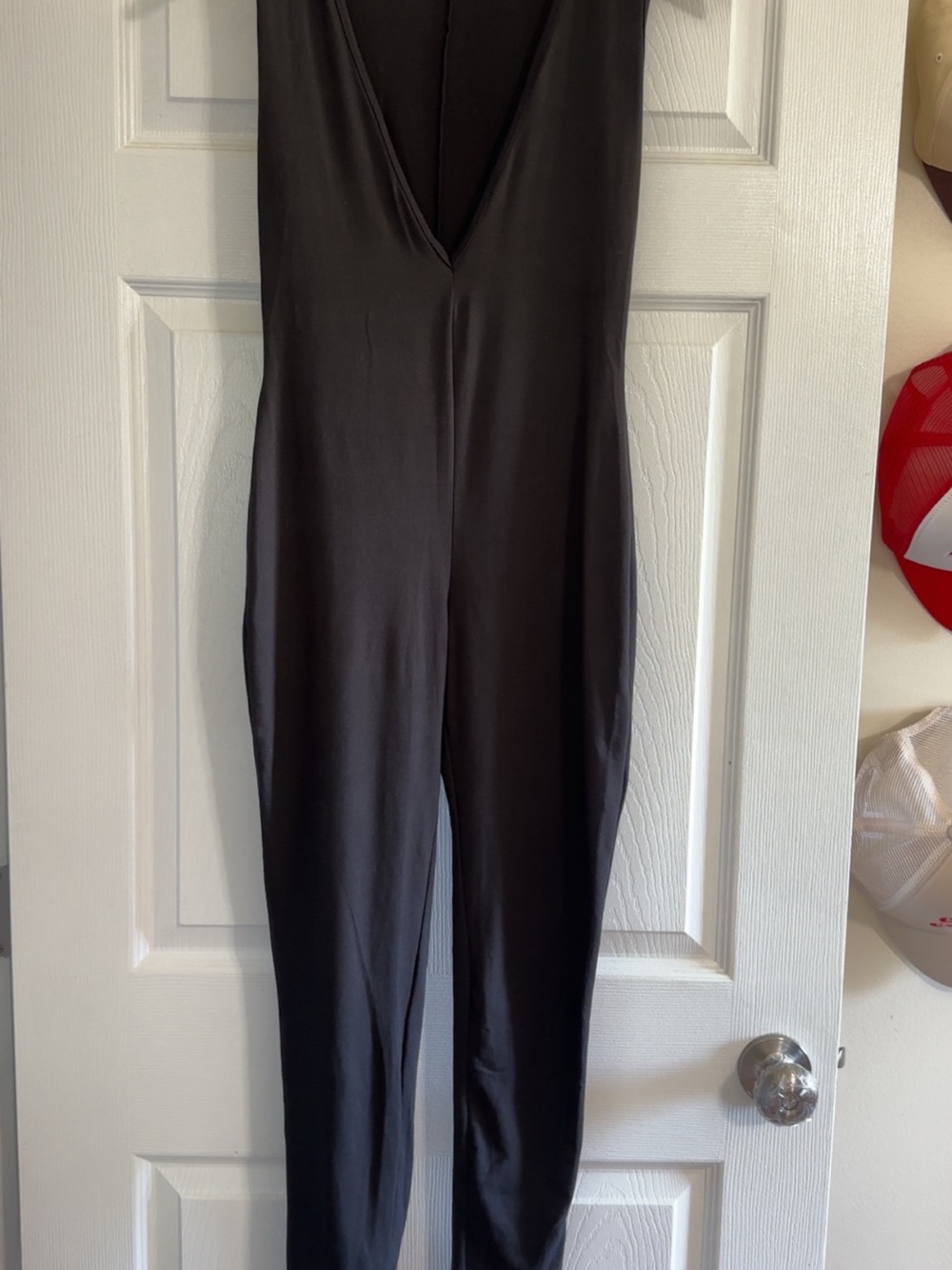 Sleek Black V-Neck Women's Jumpsuit